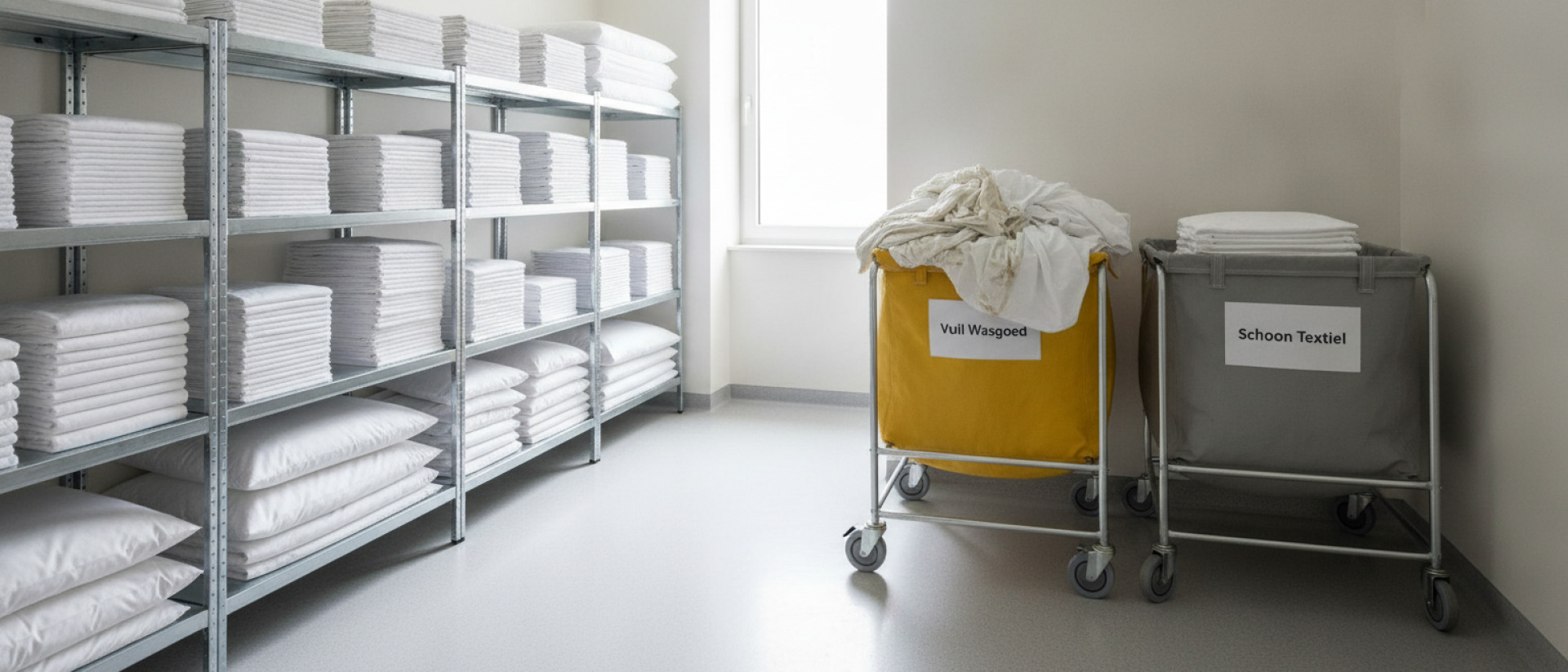 Hoe houd je schoon en vuil beddengoed op de opvang uit elkaar?